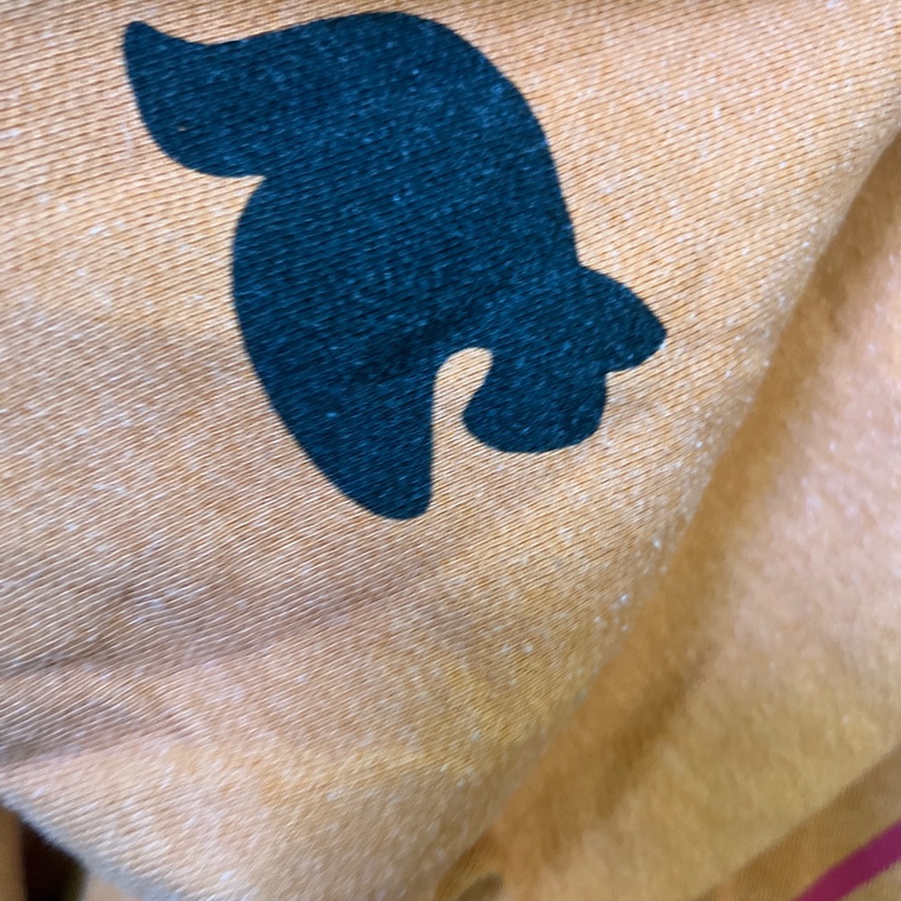 Free city Orange Zip-Up Hoodie with Bird Graphic - Picture 6 of 6